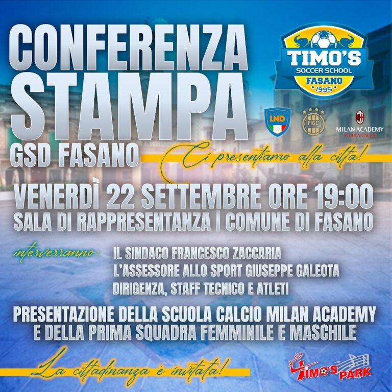 La GSD Fasano presenta le sue squadre - Osservatorio Fasano