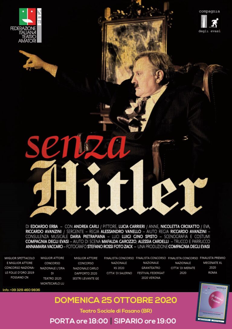'Senza Hitler' apre il Festival 'Di scena a Fasano' - Osservatorio Fasano