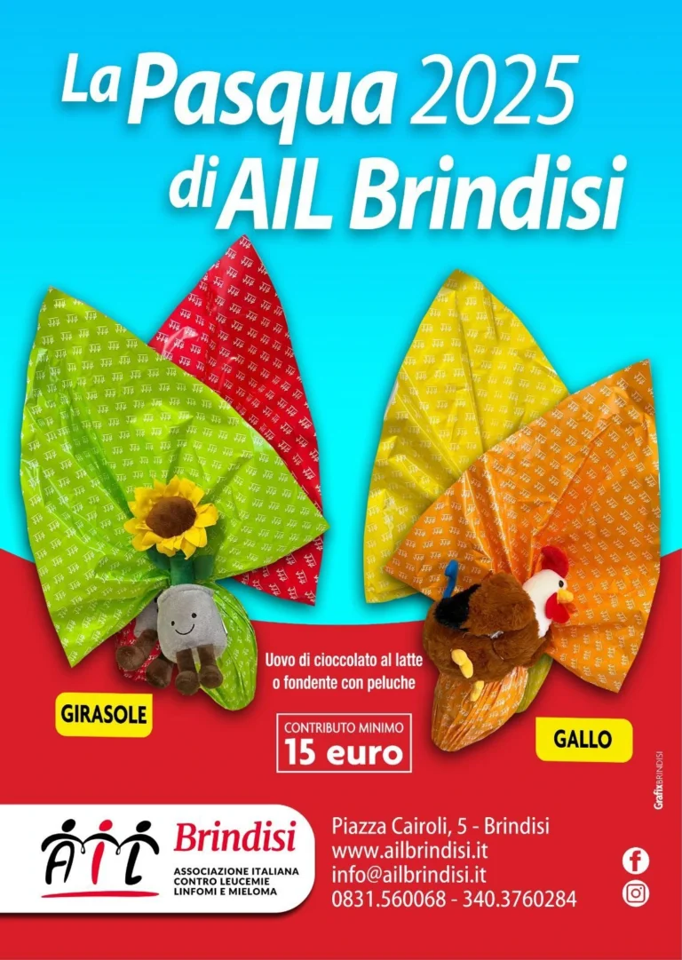 Arrivano le Uova Pasquali AIL col “Girasole” Arrivano le Uova Pasquali AIL col “Girasole” - Osservatorio Fasano