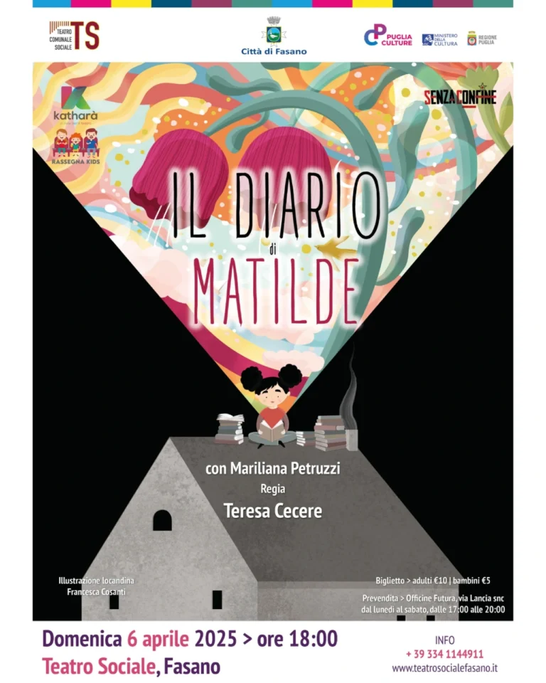 Rassegna Kids, il terzo appuntamento è con “Il diario di Matilde” - Osservatorio Fasano