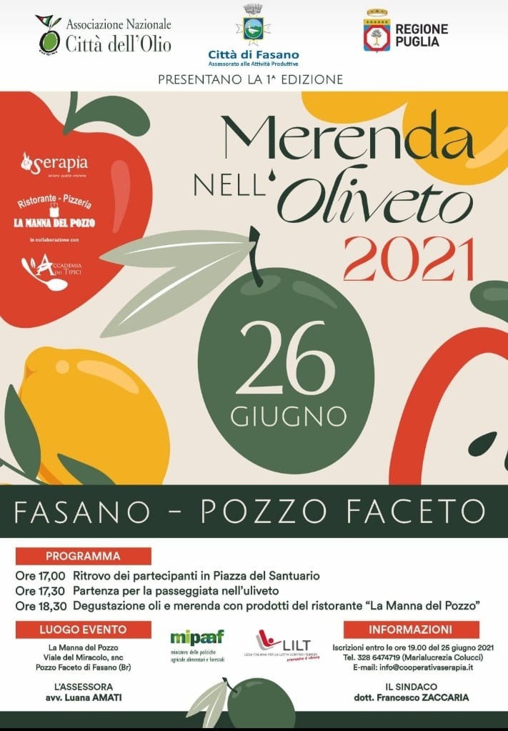 Oggi la ‘Merenda nell’Oliveto’ a Pozzo Faceto Oggi la 'Merenda nell'Oliveto' a Pozzo Faceto - Osservatorio Fasano