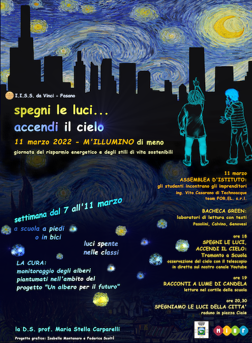 ‘M’illumino di meno’: anche il ‘da Vinci’ risponde all’appello 'M'illumino di meno': anche il 'da Vinci' risponde all'appello - Osservatorio Fasano