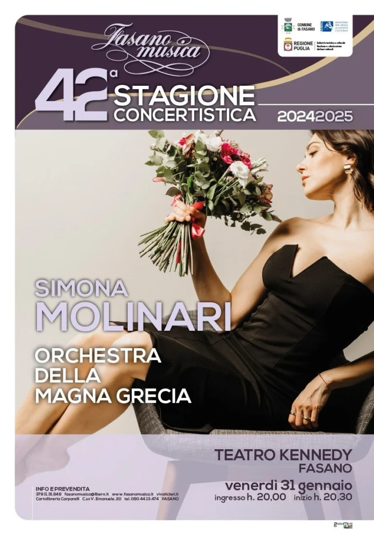 Venerdì 31 gennaio sul palco di Fasanomusica Simona Molinari e l’Orchestra della Magna Grecia Venerdì 31 gennaio sul palco di Fasanomusica Simona Molinari e l’Orchestra della Magna Grecia - Osservatorio Fasano
