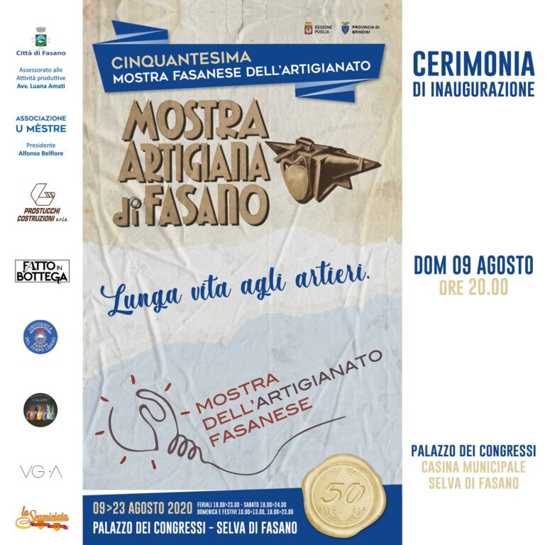Domenica si inaugura la 50ª edizione della Mostra Fasanese dell'Artigianato - Osservatorio Fasano