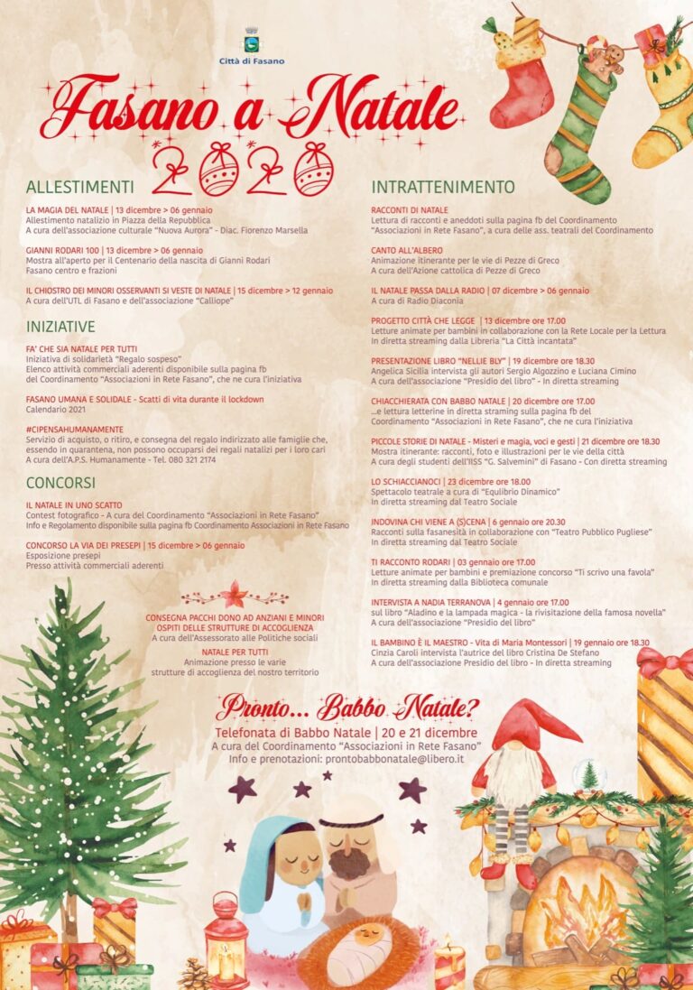 Zaccaria: ‘Un Natale a misura di bambini’ Zaccaria: 'Un Natale a misura di bambini' - Osservatorio Fasano