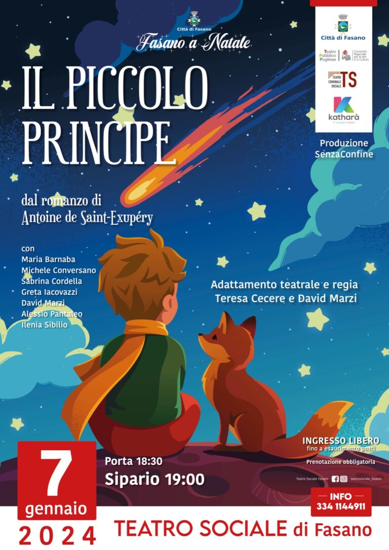 “Il Piccolo Principe” apre la stagione 2024 del Teatro Sociale “Il Piccolo Principe” apre la stagione 2024 del Teatro Sociale - Osservatorio Fasano