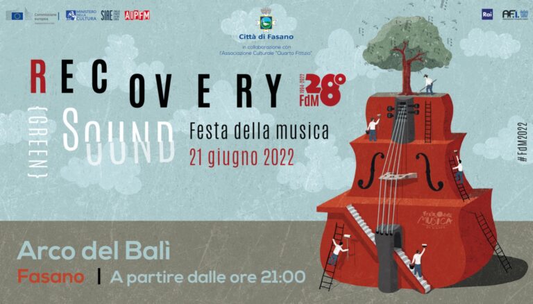 Festa della Musica 2022, il 21 giugno Fasano ospita “Recovery sound” Festa della Musica 2022, il 21 giugno Fasano ospita “Recovery sound” - Osservatorio Fasano