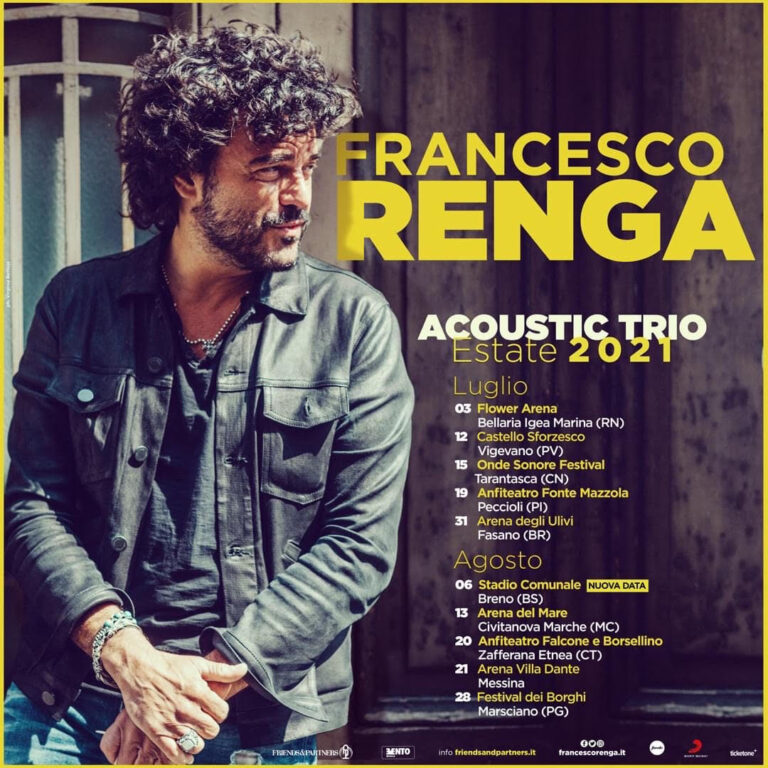 Francesco Renga a Fasano, il concerto è sold out: info su parcheggi e apertura cancelli - Osservatorio Fasano