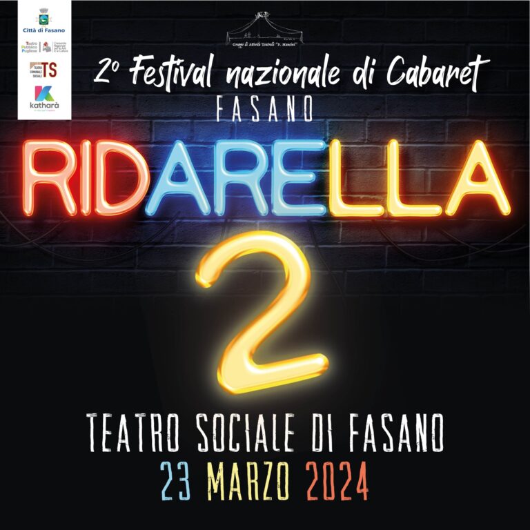 “Ridarella”, al Teatro Sociale la 2ª edizione del Festival del Cabaret - Osservatorio Fasano