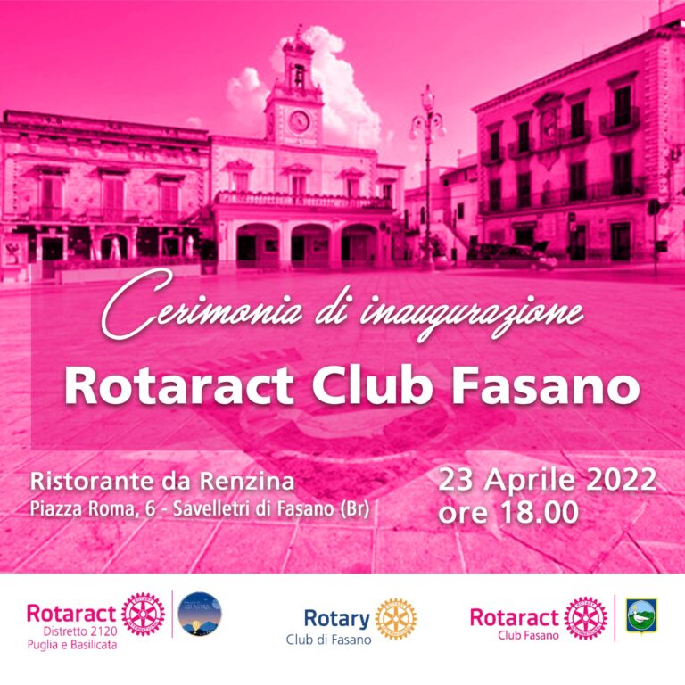 Il Rotaract Club Fasano si presenta ai soci Il Rotaract Club Fasano si presenta ai soci - Osservatorio Fasano