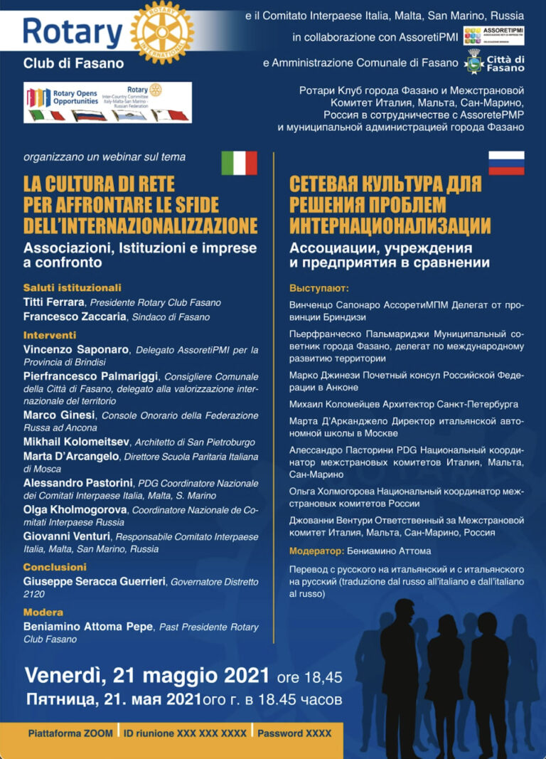 ‘La cultura di rete per affrontare le sfide dell’internazionalizzazione’ 'La cultura di rete per affrontare le sfide dell'internazionalizzazione' - Osservatorio Fasano