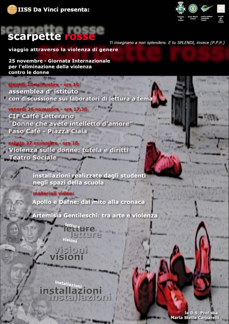 Il 'da Vinci' celebrerà la Giornata Internazionale per l'eliminazione della violenza contro le donne - Osservatorio Fasano