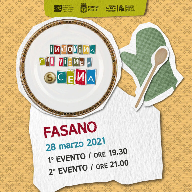 ‘Indovina chi viene a (s)cena’, a Fasano doppio appuntamento dal teatro Sociale 'Indovina chi viene a (s)cena', a Fasano doppio appuntamento dal teatro Sociale - Osservatorio Fasano