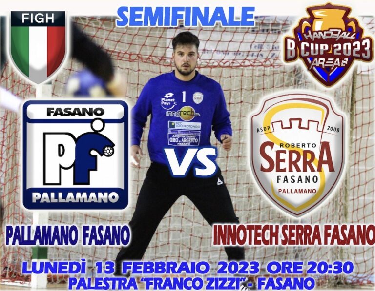 Pallamano Fasano - Innotech Serra Fasano: il derby che vale la finale di B-Cup. - Osservatorio Fasano