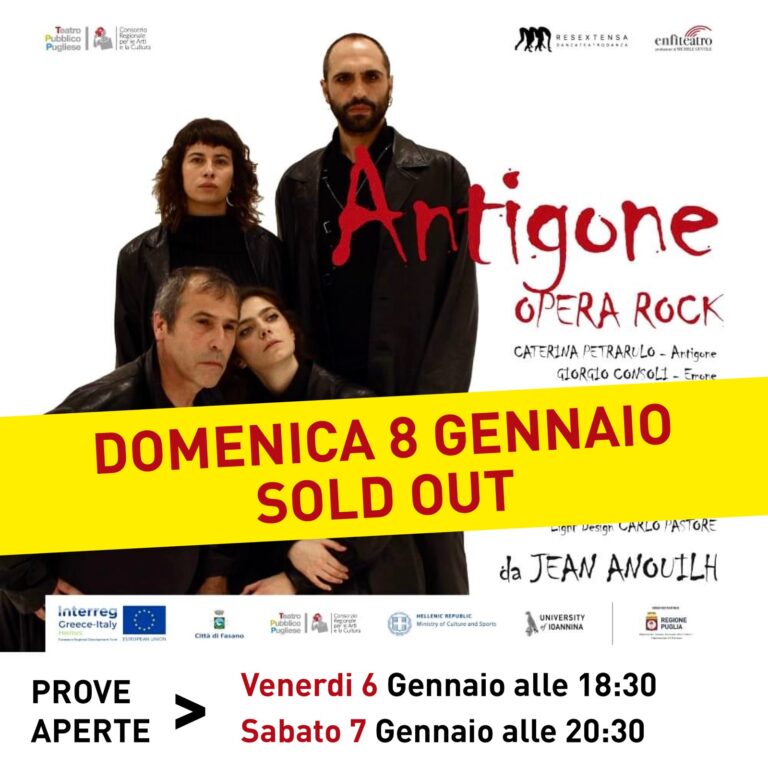 Antigone Opera Rock è sold out - Osservatorio Fasano