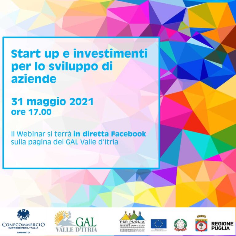 GAL Valle d’Itria: Start up e investimenti lo sviluppo di aziende GAL Valle d'Itria: Start up e investimenti lo sviluppo di aziende - Osservatorio Fasano