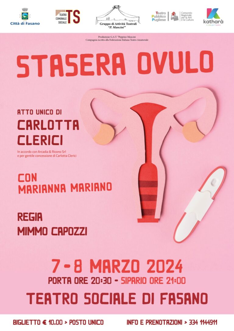 “Stasera ovulo”, doppio appuntamento al Teatro Sociale con un monologo ironico e commovente sulla fertilità femminile - Osservatorio Fasano