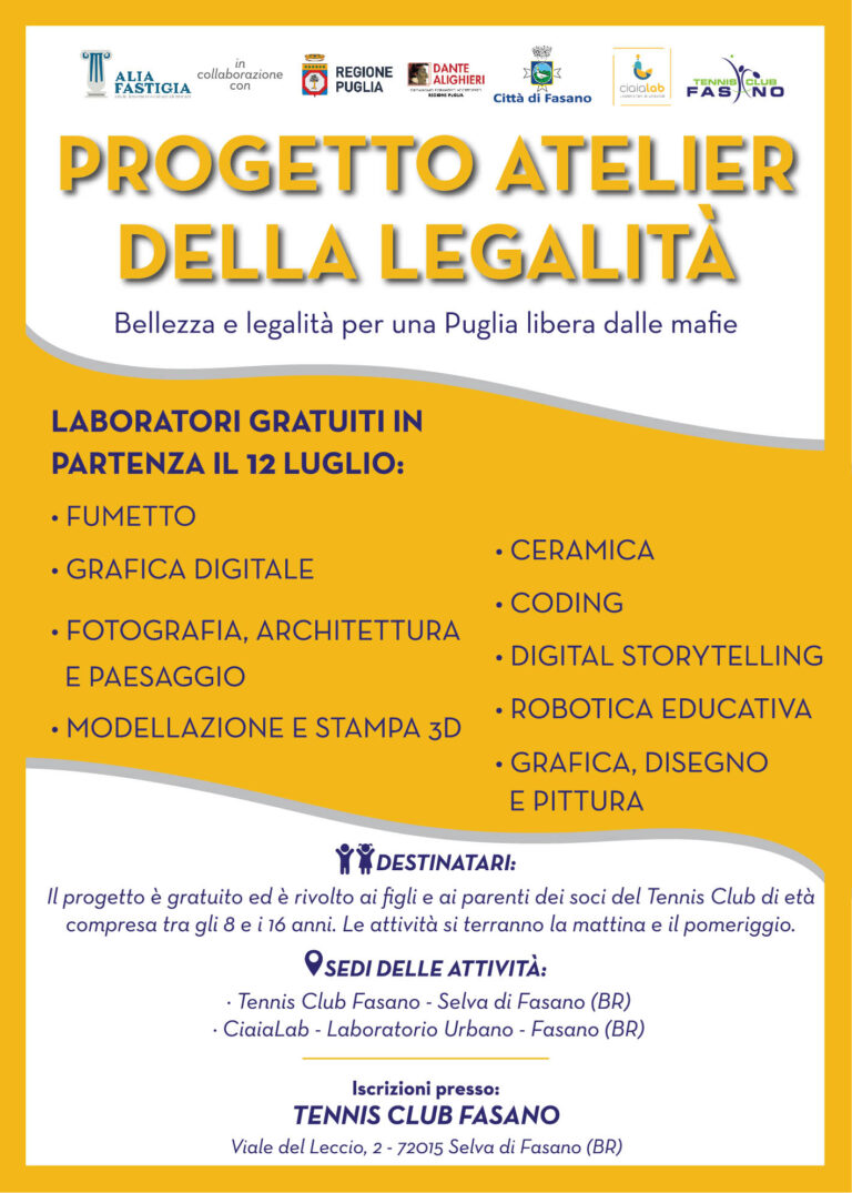 Nuovo progetto gratuito per i soci del Tennis Club Fasano - Osservatorio Fasano