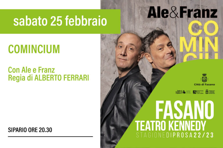 Teatro, Ale e Franz a Fasano con “Comincium” per il sesto appuntamento della stagione di prosa - Osservatorio Fasano