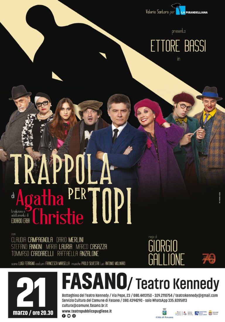 Stagione di prosa: Ettore Bassi in «Trappola per topi» Stagione di prosa: Ettore Bassi in «Trappola per topi» - Osservatorio Fasano