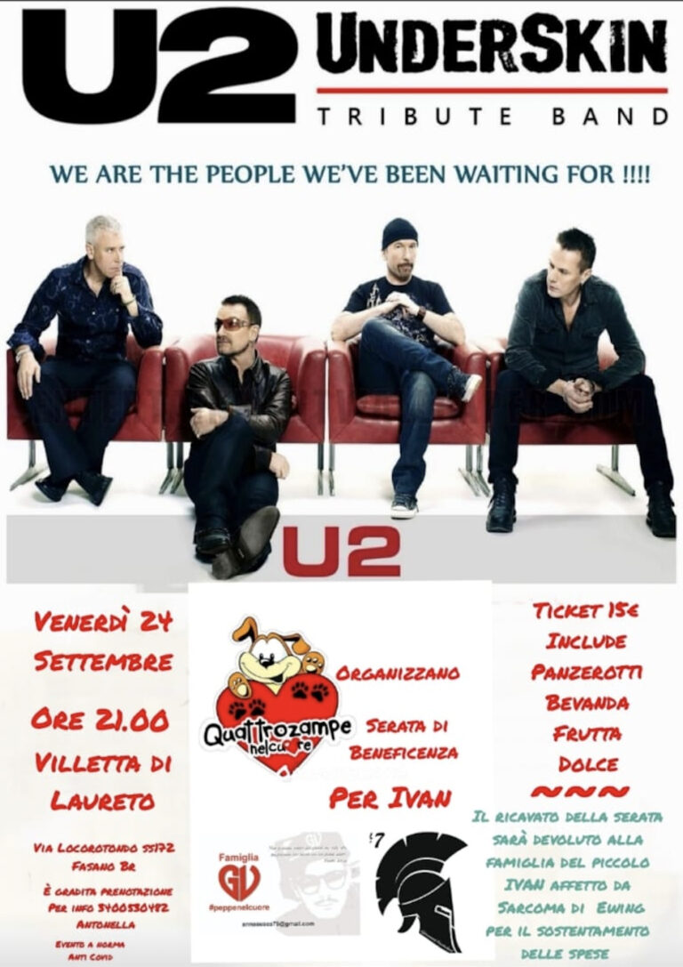 La cover degli U2 alla Villetta di Laureto - Osservatorio Fasano