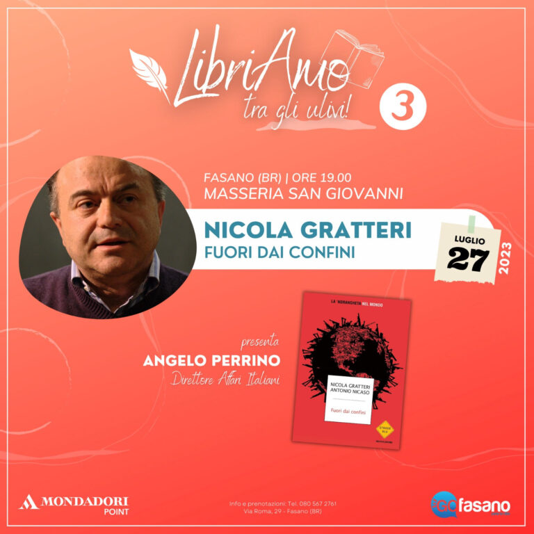 A “LibriAmo…tra gli ulivi” torna il magistrato Nicola Gratteri A “LibriAmo…tra gli ulivi” torna il magistrato Nicola Gratteri - Osservatorio Fasano