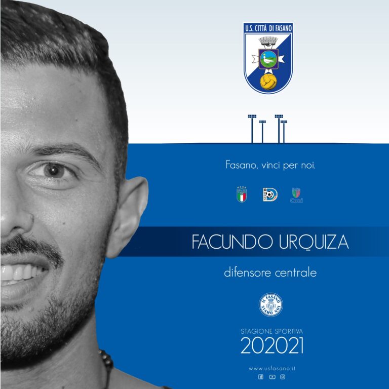 Il difensore argentino Facundo Urquiza firma per l’US Fasano Il difensore argentino Facundo Urquiza firma per l'US Fasano - Osservatorio Fasano