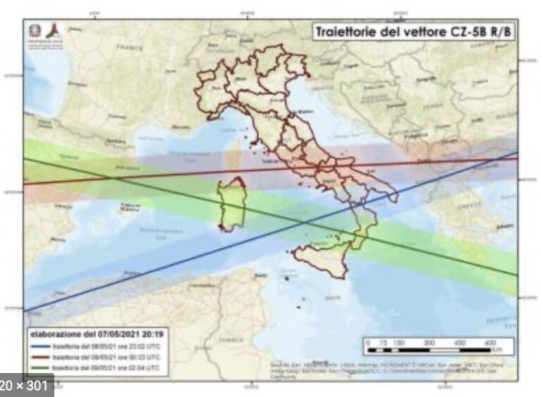Vettore spaziale cinese, comunicato di allerta alla popolazione Vettore spaziale cinese, comunicato di allerta alla popolazione - Osservatorio Fasano