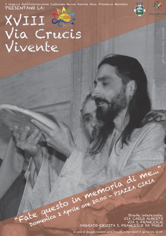 Ritorna la Via Crucis Vivente dell’Associazione CulturaleNuova Aurora Ritorna la Via Crucis Vivente dell'Associazione CulturaleNuova Aurora - Osservatorio Fasano