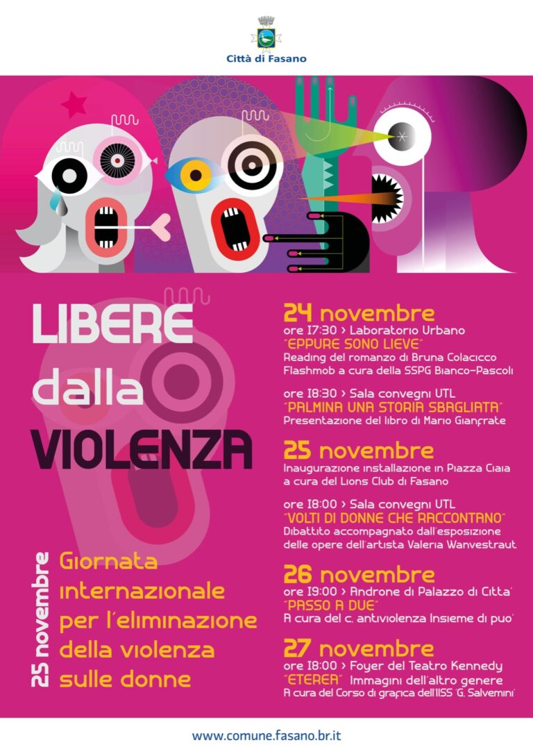 No alla violenza sulle donne: dai libri, alle foto, alla danza, tutti gli appuntamenti a Fasano - Osservatorio Fasano