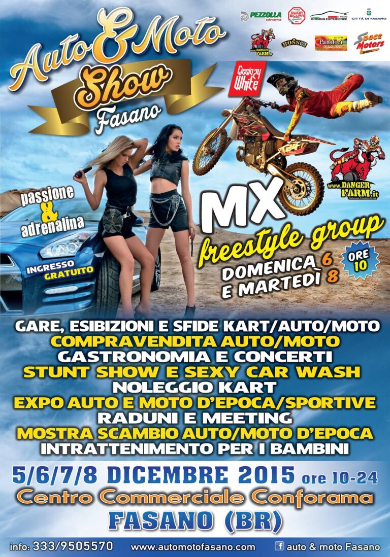 Motori, grandi nomi e spettacoli per la fiera Auto e Moto di Fasano Motori, grandi nomi e spettacoli per la fiera Auto e Moto di Fasano - Osservatorio Fasano