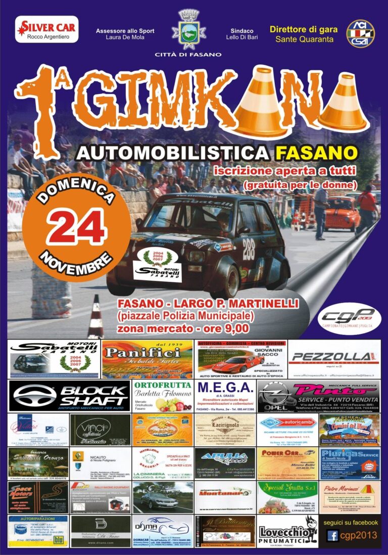 A Fasano la finale del Campionato Gimkane Puglia 2013 - Osservatorio Fasano