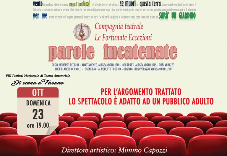 Festival 'Di scena a Fasano': è la volta di 'Parole incatenate' - Osservatorio Fasano