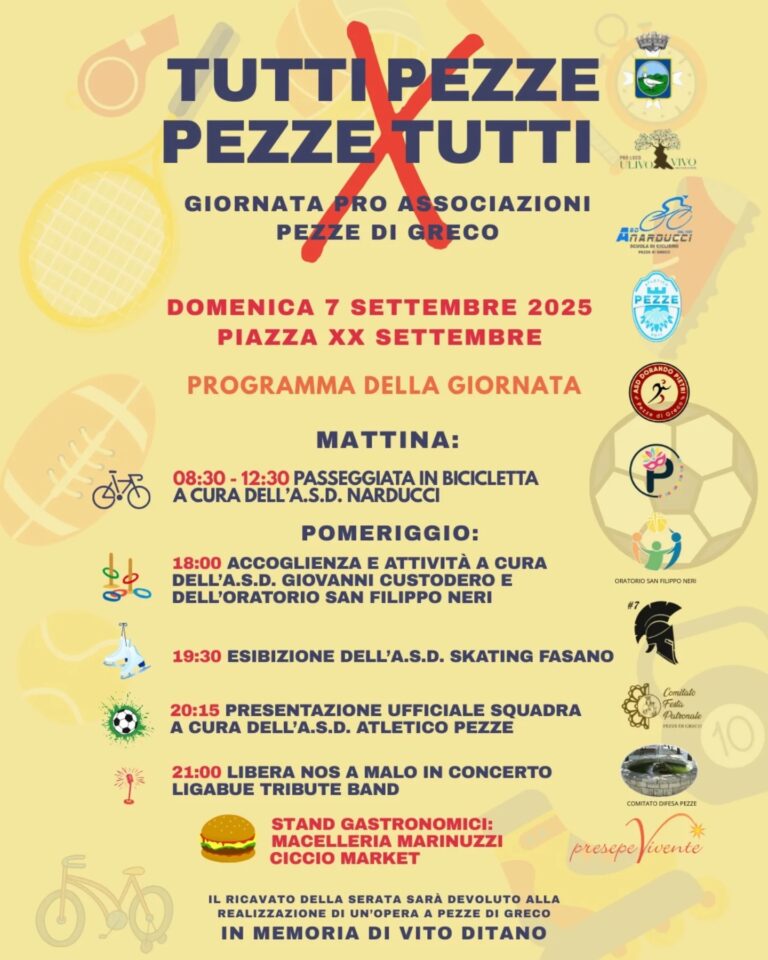 "Tutti X Pezze Pezze X Tutti": un evento di sport, musica e solidarietà - Osservatorio Fasano