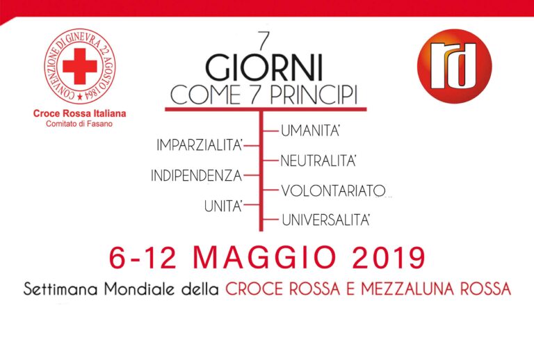Iniziative per la Settimana della Croce Rossa 2019 - Osservatorio Fasano