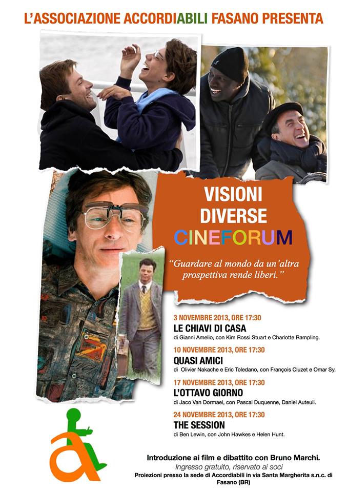 Cineforum a tema per l’associazione Accordiabili Cineforum a tema per l'associazione Accordiabili - Osservatorio Fasano