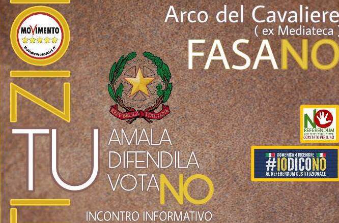 Ragioni del No: incontro pubblico del Movimento 5 Stelle di Fasano Ragioni del No: incontro pubblico del Movimento 5 Stelle di Fasano - Osservatorio Fasano