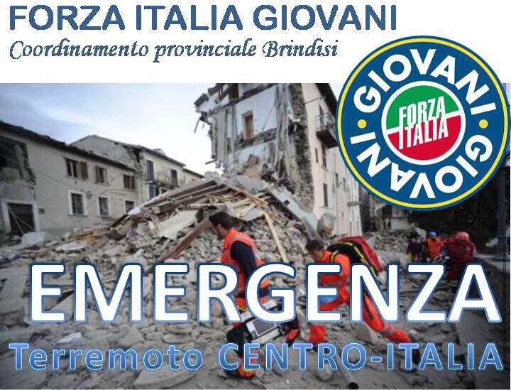 Raccolta fondi pro terremotati dai Giovani di Forza Italia di Fasano Raccolta fondi pro terremotati dai Giovani di Forza Italia di Fasano - Osservatorio Fasano