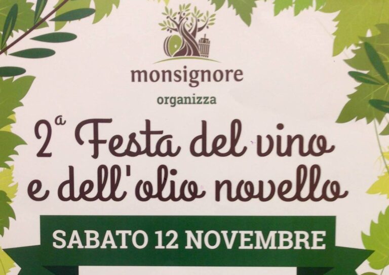 Tutto pronto per la 2^ Festa del Vino e dell'Olio a Pezze Monsignore - Osservatorio Fasano