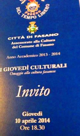 L’Università del Tempo Libero di Fasano omaggia Rodolfo Falcolini L'Università del Tempo Libero di Fasano omaggia Rodolfo Falcolini - Osservatorio Fasano