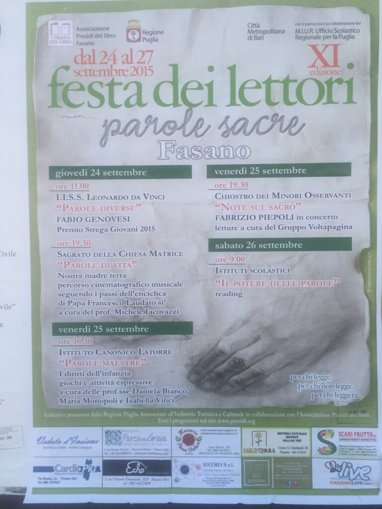Torna a Fasano la festa dei lettori - Osservatorio Fasano