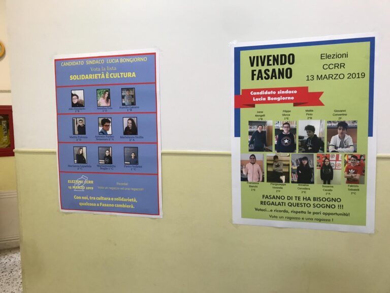 Elezioni del Sindaco dei ragazzi e del Consiglio Comunale - Osservatorio Fasano