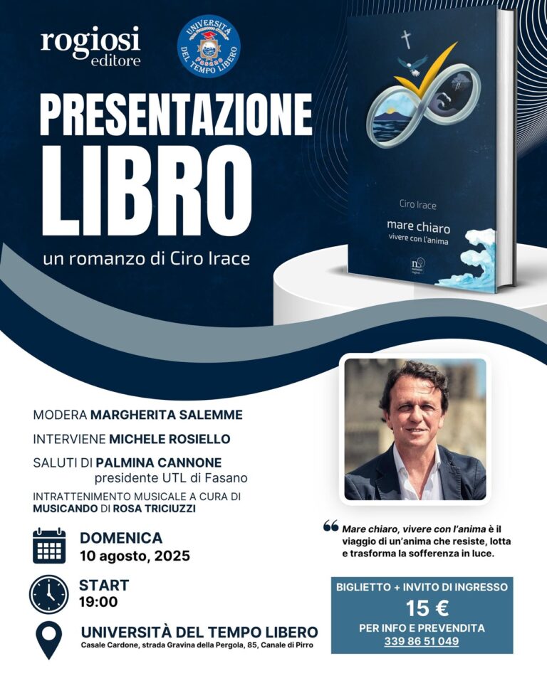 L’UTL incontra lo scrittore Ciro Irace - Osservatorio Fasano
