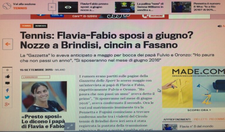 Flavia Pennetta sceglie Fasano per le sue nozze Flavia Pennetta sceglie Fasano per le sue nozze - Osservatorio Fasano
