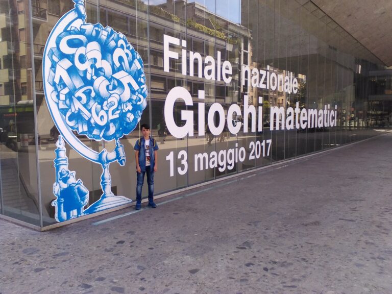 Giovane studente di Pezze di Greco si distingue ai Giochi Matematici 2017 Giovane studente di Pezze di Greco si distingue ai Giochi Matematici 2017 - Osservatorio Fasano