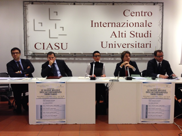 Accertamento tributario: le nuove disposizioni chiarite in un convegno al Ciasu Accertamento tributario: le nuove disposizioni chiarite in un convegno al Ciasu - Osservatorio Fasano