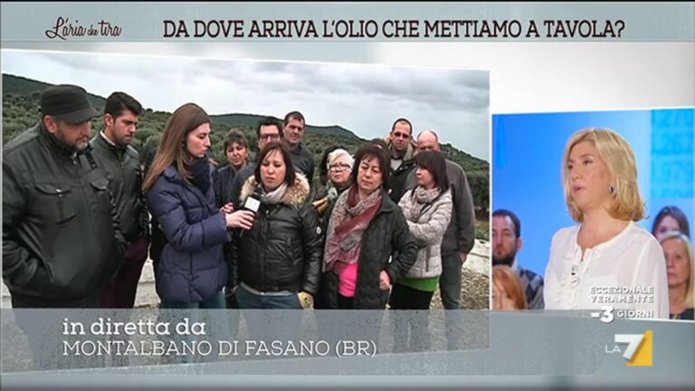 L'olio tunisino minaccia quello italiano: La7 si collega con Montalbano di Fasano - Osservatorio Fasano