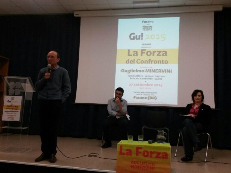 Minervini a Fasano per un progetto politico chiamato Puglia - Osservatorio Fasano