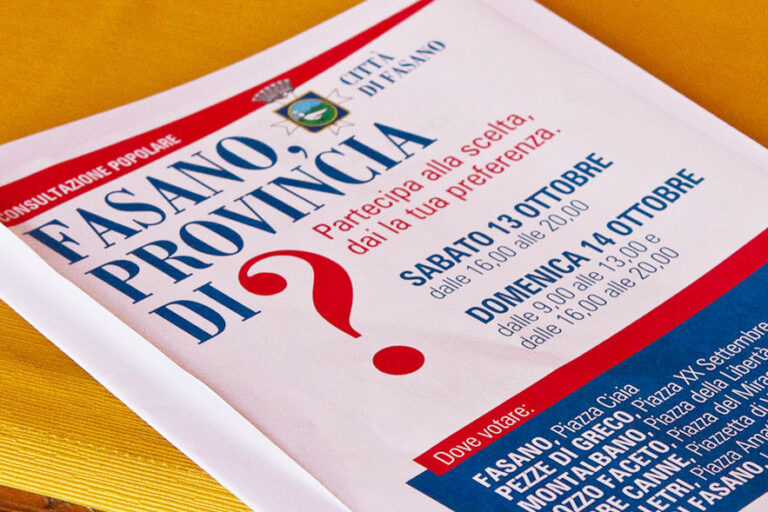 Sabato e domenica si vota: Bari o Brindisi-Taranto? - Osservatorio Fasano