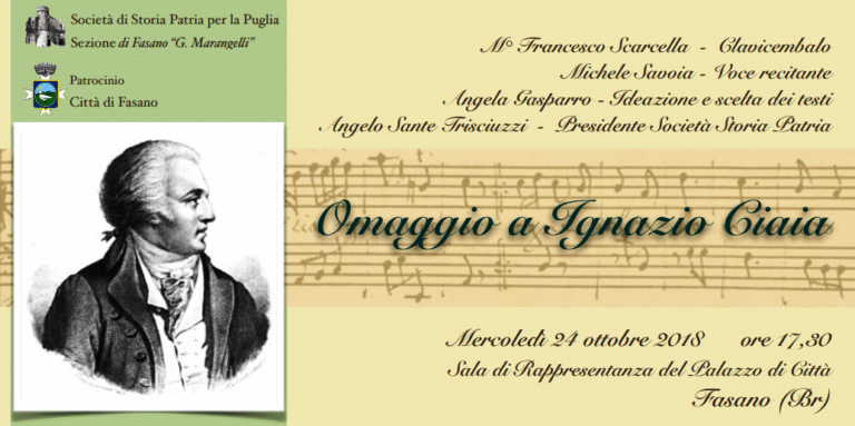 Fasano omaggia Ignazio Ciaia Fasano omaggia Ignazio Ciaia - Osservatorio Fasano
